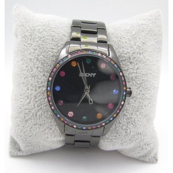 Women DKNY Quartz Mulitcolor Analog 32mm Round Watch (H865)"New Battery" NY-8465 - Picture 1 of 10
